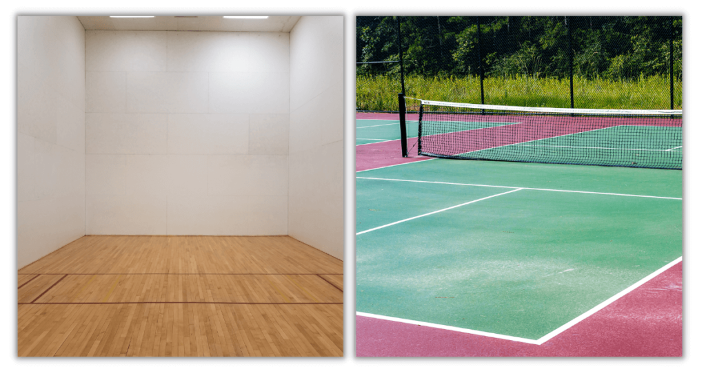 pickleball and racquetball courts