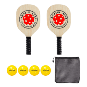 Amazin' Aces Wood Pickleball Paddle Set