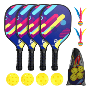DULCE DOM Wood Pickleball Paddles Set