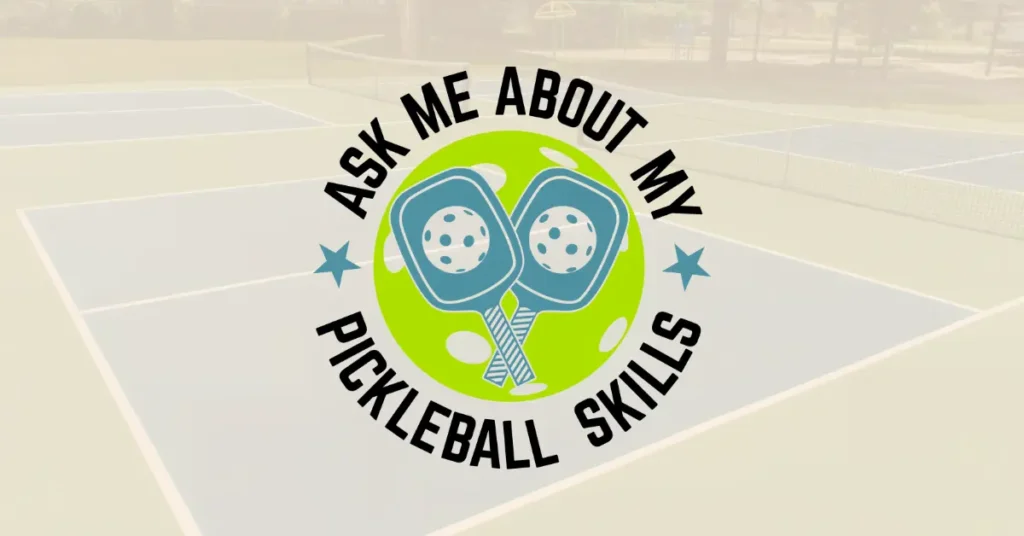 pickleball paddles with a court background